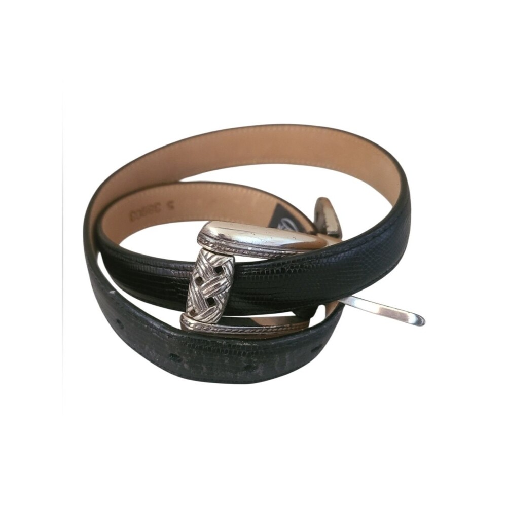 vintage brighton museum collection black leather belt size S